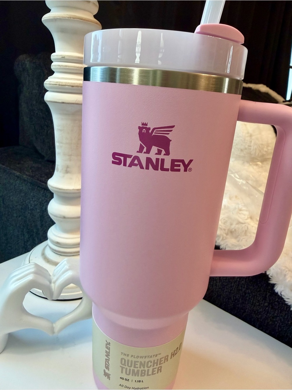 STANLEY Cherry Blossom Pink Tumbler with Straw Lid 40oz - Picture 9 of 14